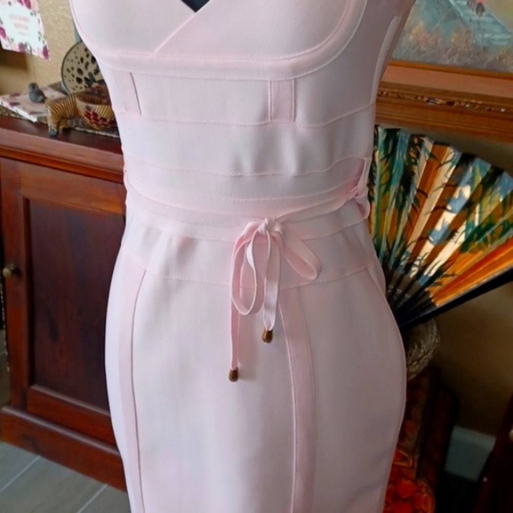 🩷🎉Pink Rose' Bandage Dress🎀 - Picture 4 of 5
